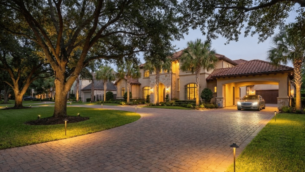 Driveway Lighting in Houston — Safer Arrivals and Quiet Curb Appeal